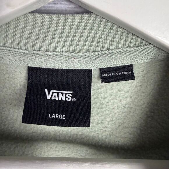 Vans Off the Wall Better Days Ahead Light Green Crew Sweatshirt Pullover size L - Picture 3 of 6
